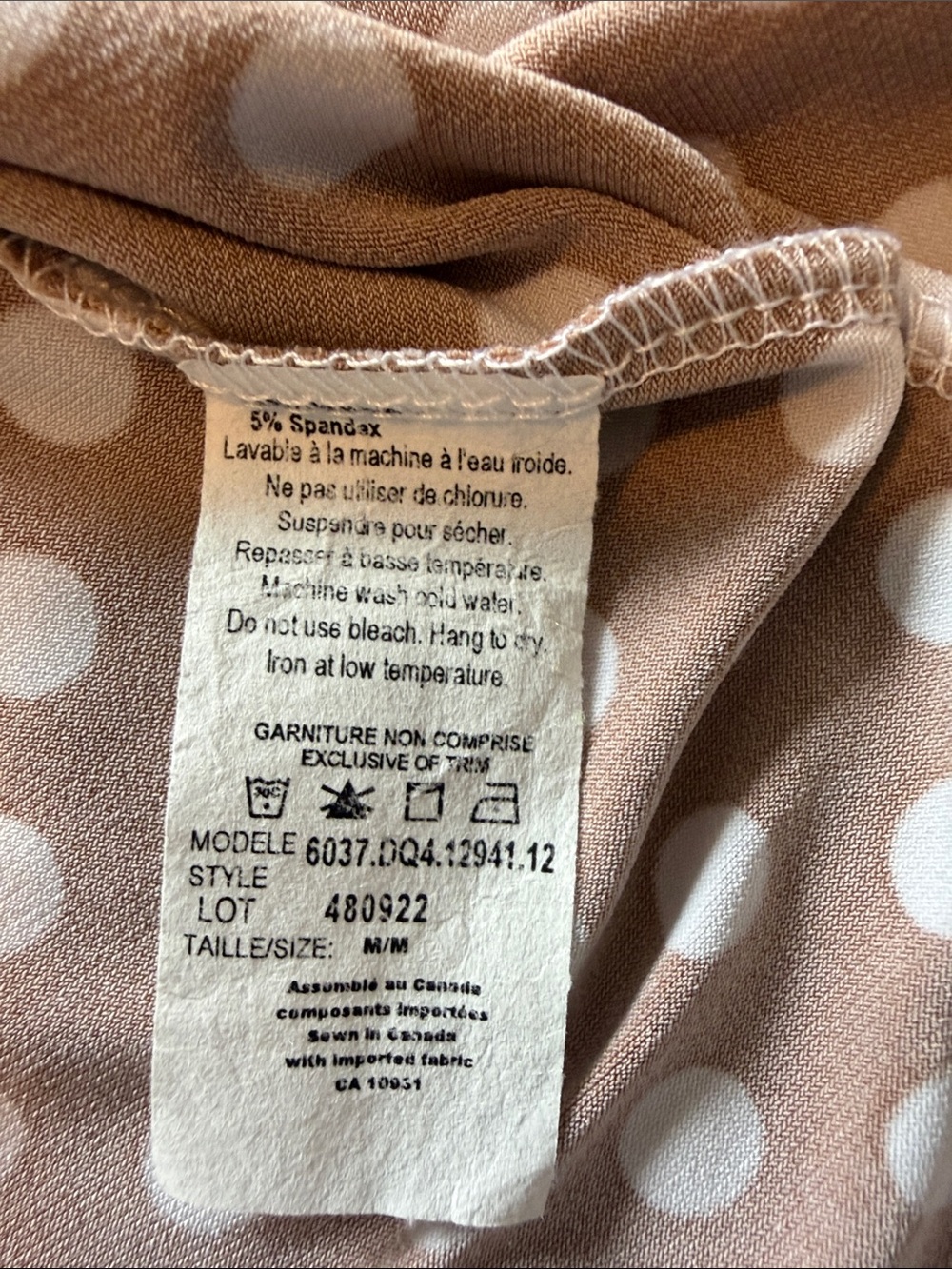 Melanie Lyne Brown Polka Dot Tie-Front Sleeveless Tank Top - Picture 6 of 13